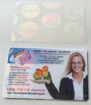 Hologram voor plastic cards